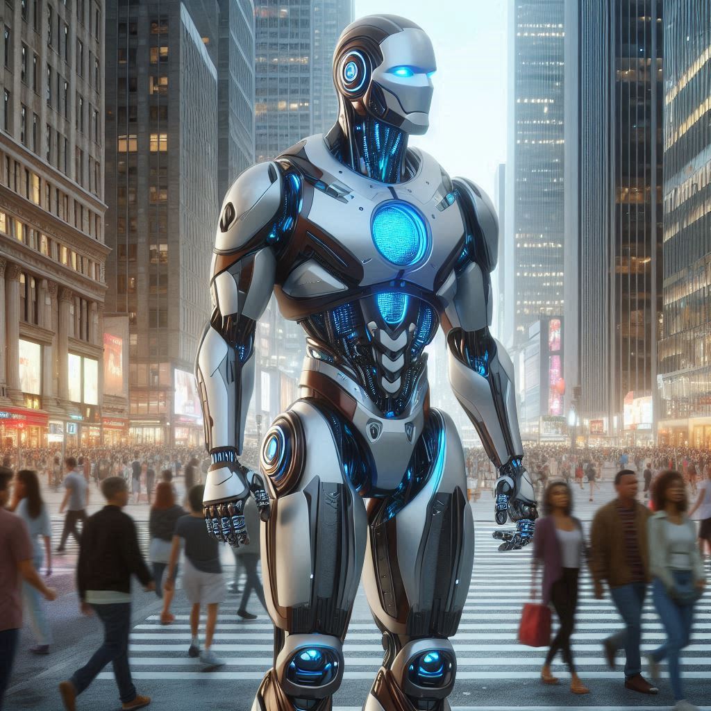 Master AI ROBOT in future city